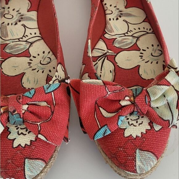 Tory Burch "Tasmin" Floral Print Canvas Jute Sole Flat Espadrilles Sz.7 $218 - Picture 8 of 10